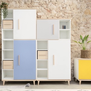 Armoire 173 cm 2 portes NADO Retro finition frêne white