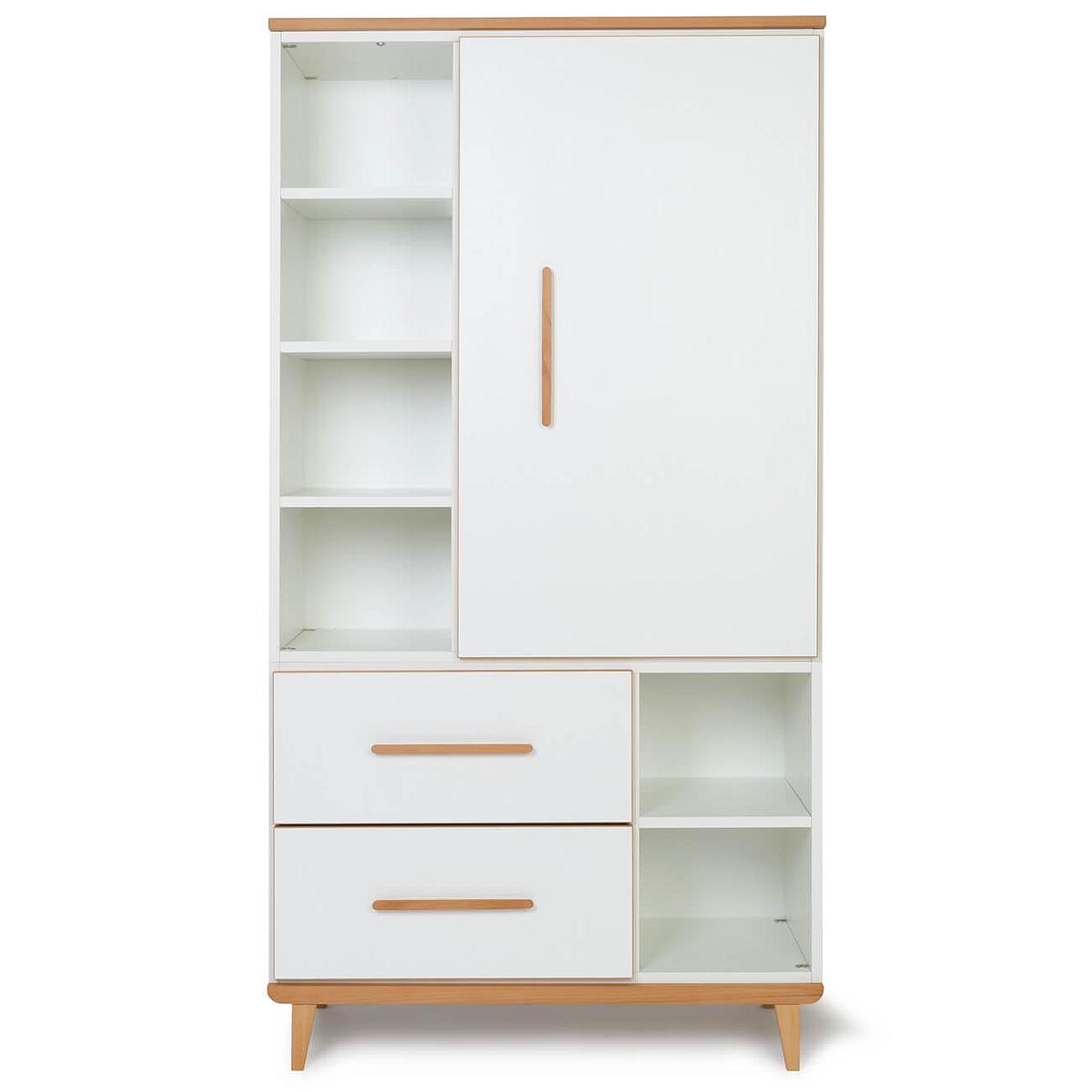 Armoire 173cm 1 porte 2 tiroirs NADO By A.K. white