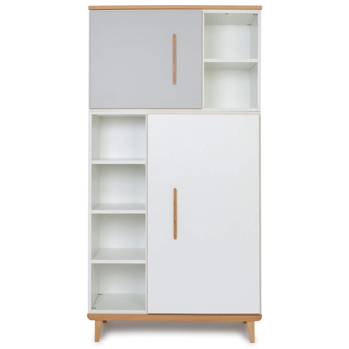 Armoire 173cm 2 portes NADO By A.K. manhattan grey-white