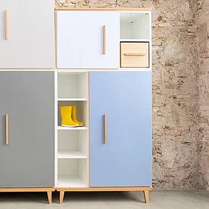 Armoire 173cm 2 portes NADO By A.K. sky blue-capri blue