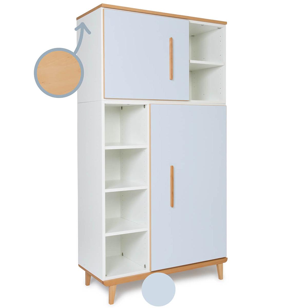 Armoire 173cm 2 portes NADO By A.K. sky blue