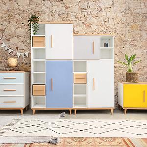 Armoire 173cm 2 portes NADO By A.K. sunshine yellow 