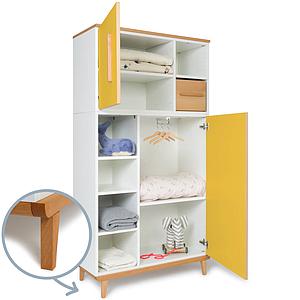 Armoire 173cm 2 portes NADO By A.K. sunshine yellow 