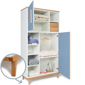 Armoire 173cm 2 portes NADO capri blue