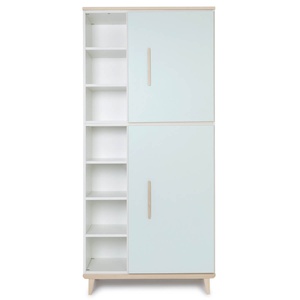 Armoire 198 cm 2 portes NADO Retro finition frêne mint