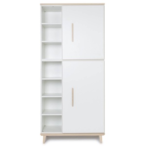 Armoire 198 cm 2 portes NADO Retro finition frêne white