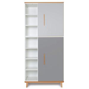Armoire 198cm 2 portes NADO manhattan grey-slate grey