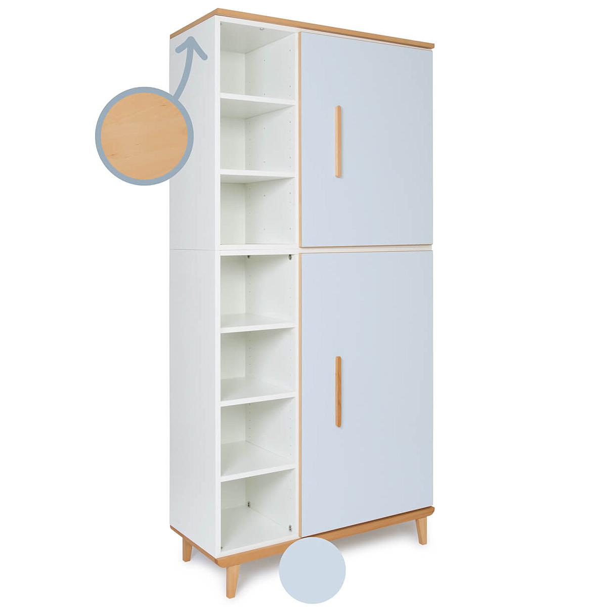 Armoire 198cm 2 portes NADO sky blue