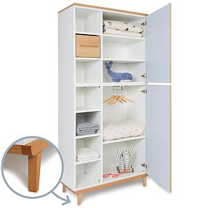 Armoire 198cm 2 portes NADO sky blue