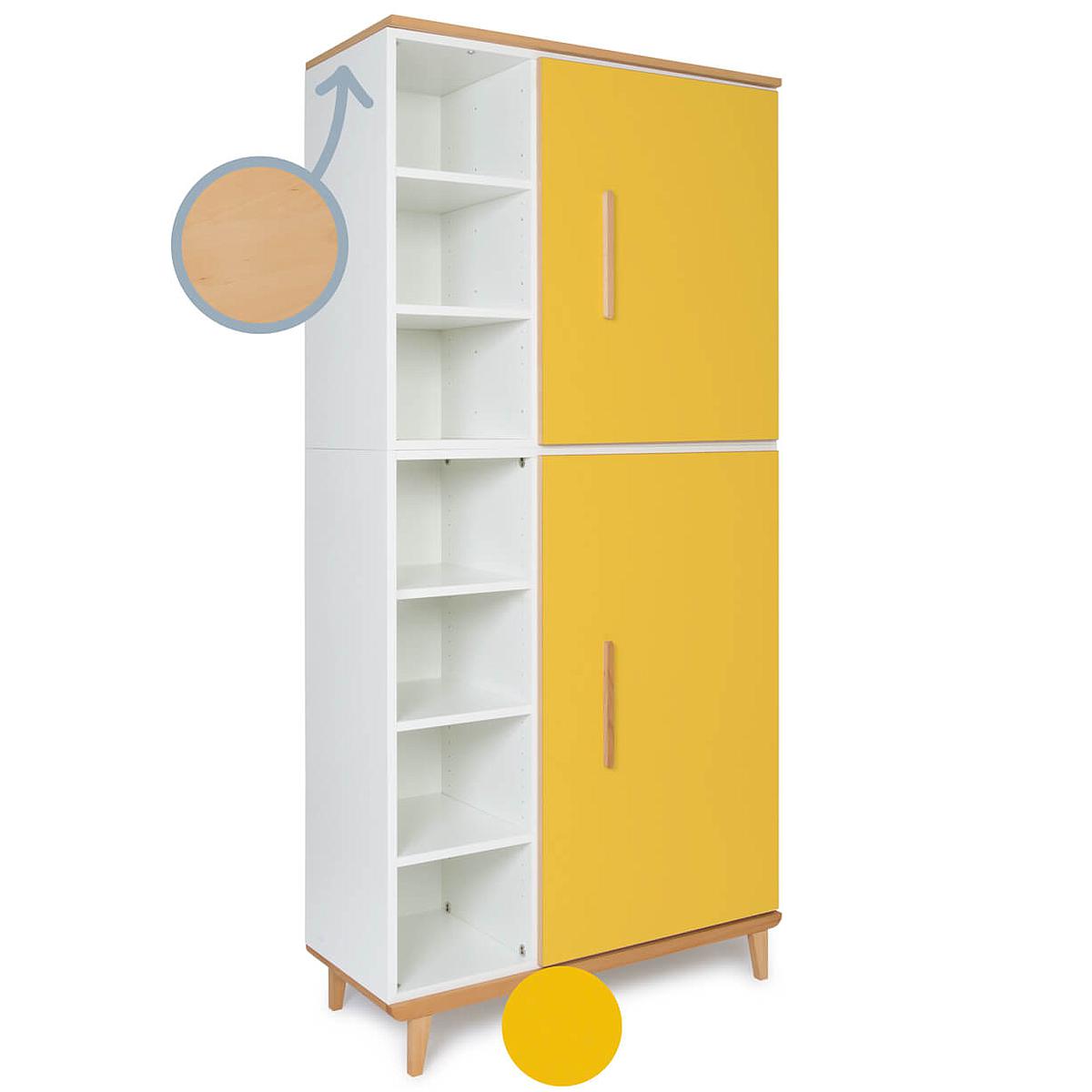 Armoire 198cm 2 portes NADO sunshine yellow