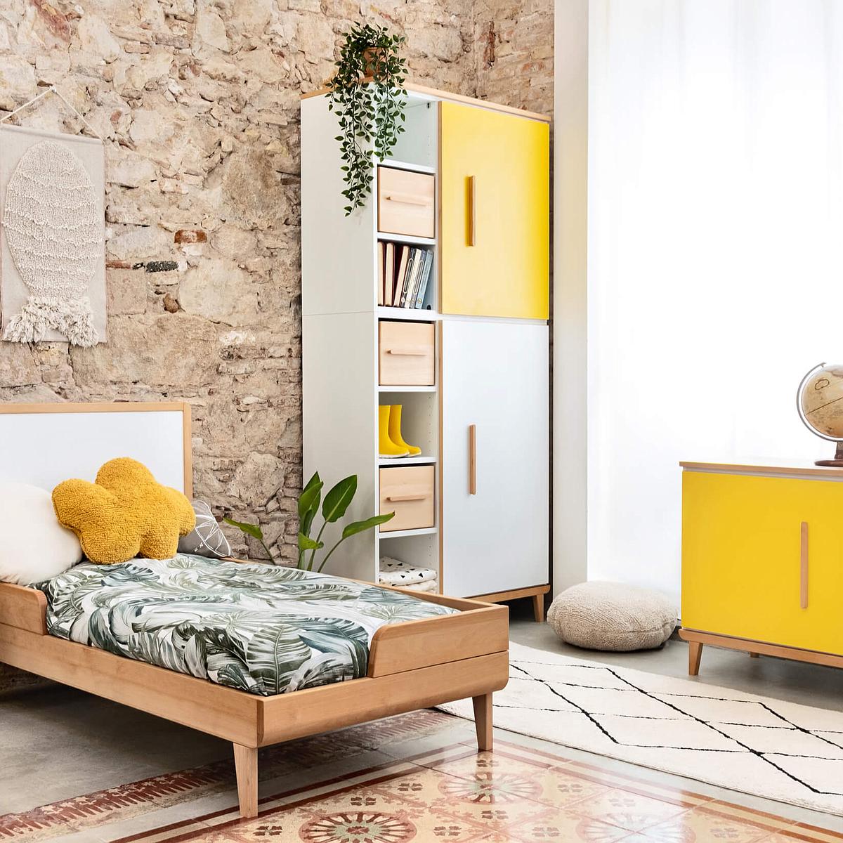 Armoire 198cm 2 portes NADO sunshine yellow