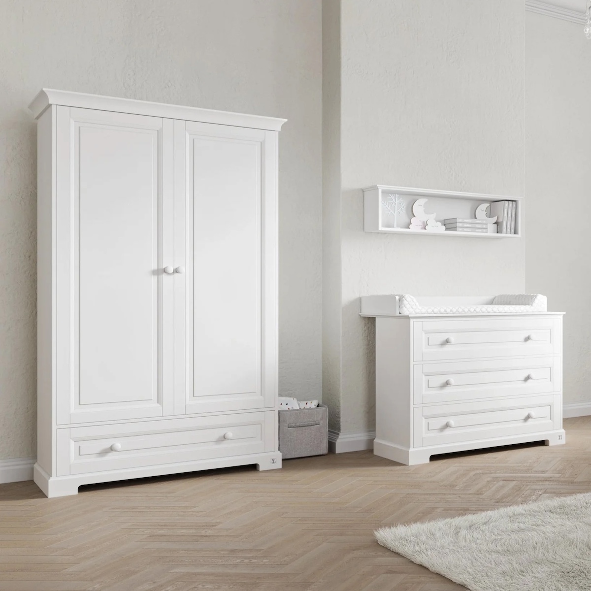 Armoire 2 portes / 1 tiroir ROYAL Lui e Lei