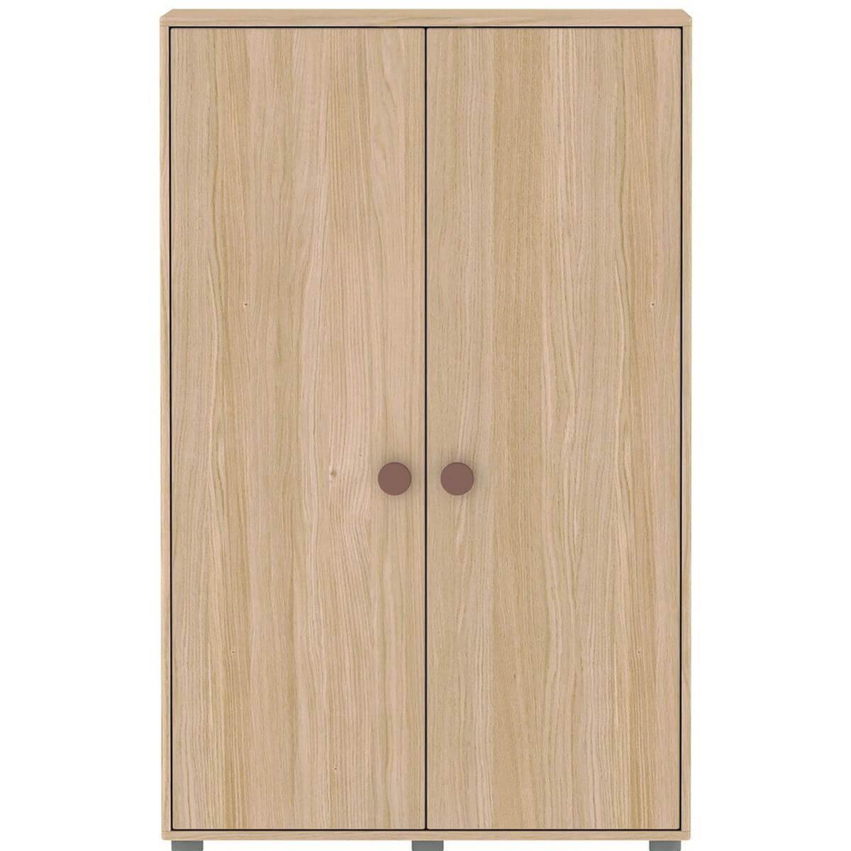 Armoire 2 portes 138cm POPSICLE Flexa chêne-cherry