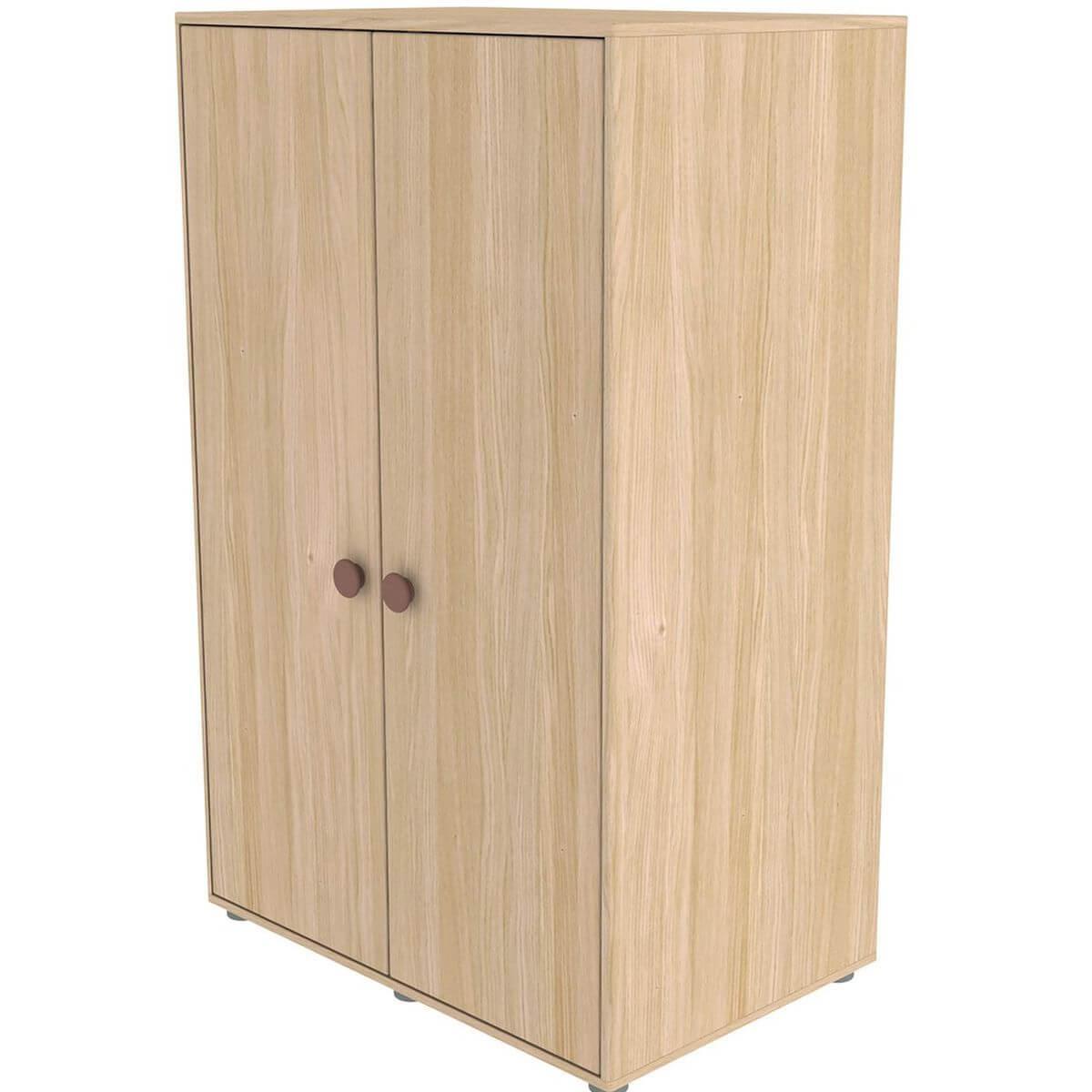 Armoire 2 portes 138cm POPSICLE Flexa chêne-cherry