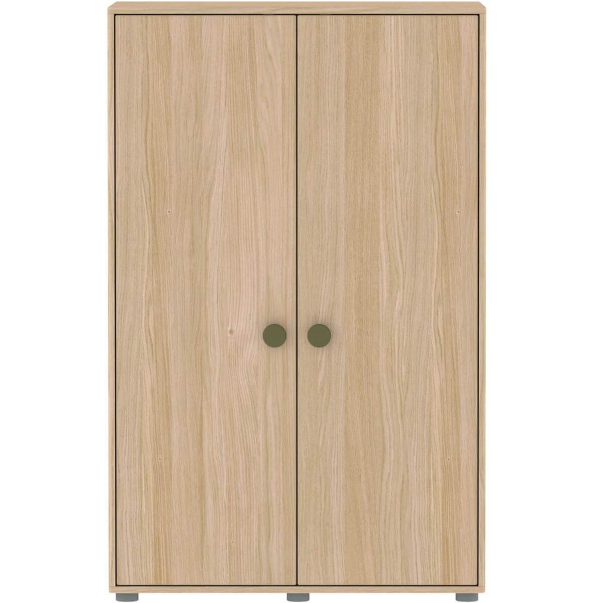 Armoire 2 portes 138cm POPSICLE Flexa chêne-kiwi