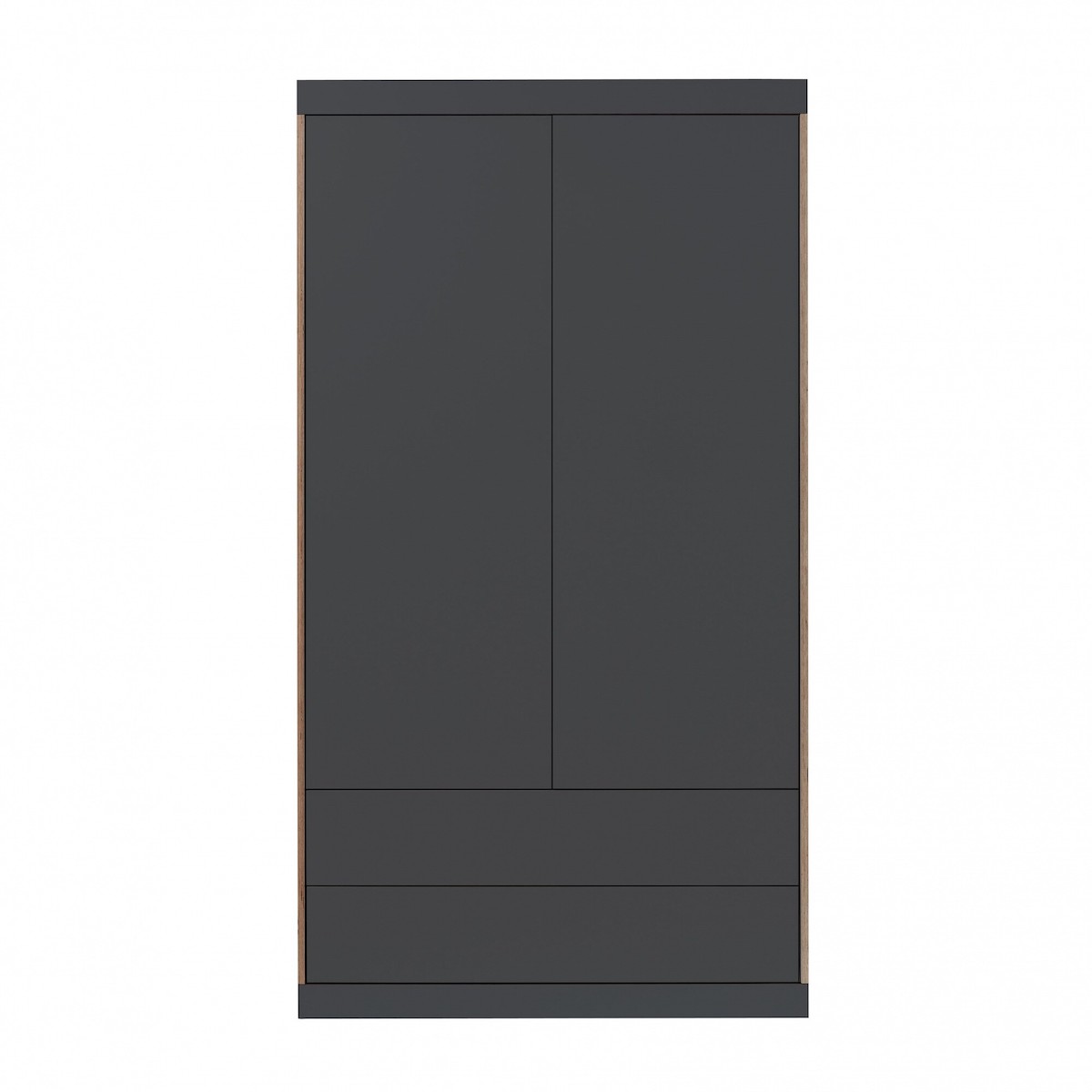 Armoire 2 portes avec 2 tiroirs FLAI Müller Small Living anthracite