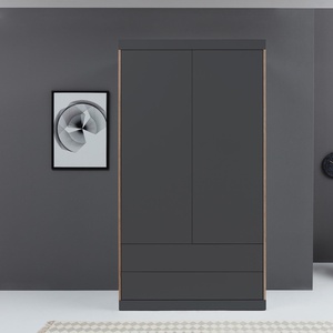 Armoire 2 portes avec 2 tiroirs FLAI Müller Small Living anthracite