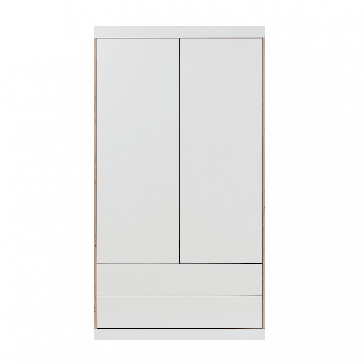 Armoire 2 portes avec 2 tiroirs FLAI Müller Small Living blanc