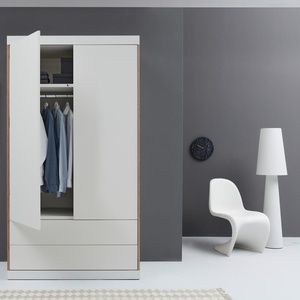 Armoire 2 portes avec 2 tiroirs FLAI Müller Small Living blanc