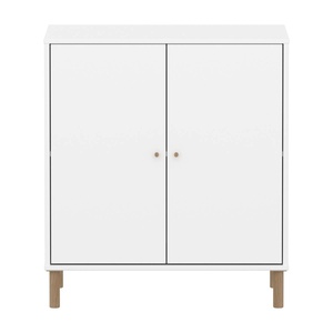 Armoire 2 portes avec pied SAGA Flexa blanc oak