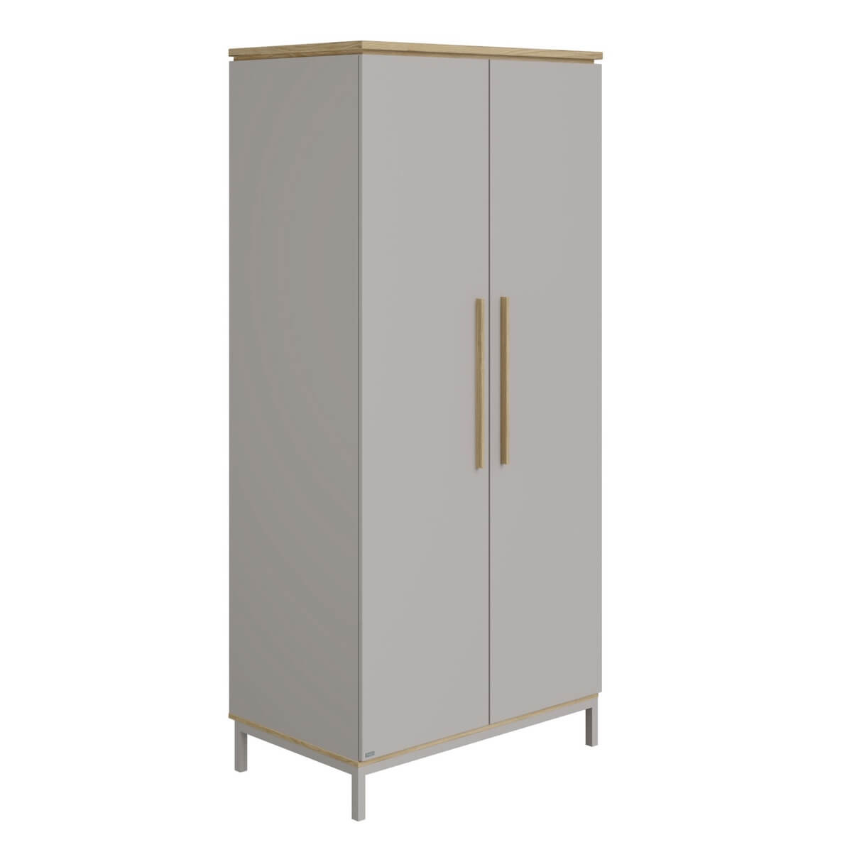 Armoire 2 portes BENNE Paidi Chêne Montana gris ardoise