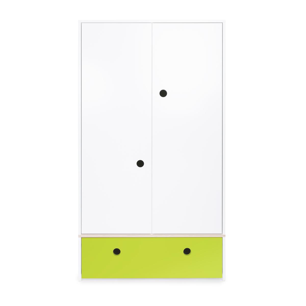 Armoire 2 portes COLORFLEX Abitare Kids façade tiroir lime 