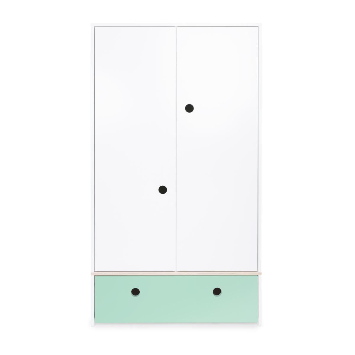 Armoire 2 portes COLORFLEX Abitare Kids façade tiroir mint 