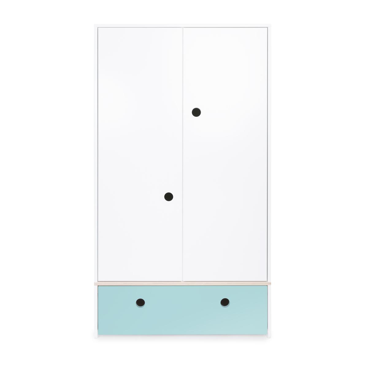 Armoire 2 portes COLORFLEX Abitare Kids façade tiroir sky blue 