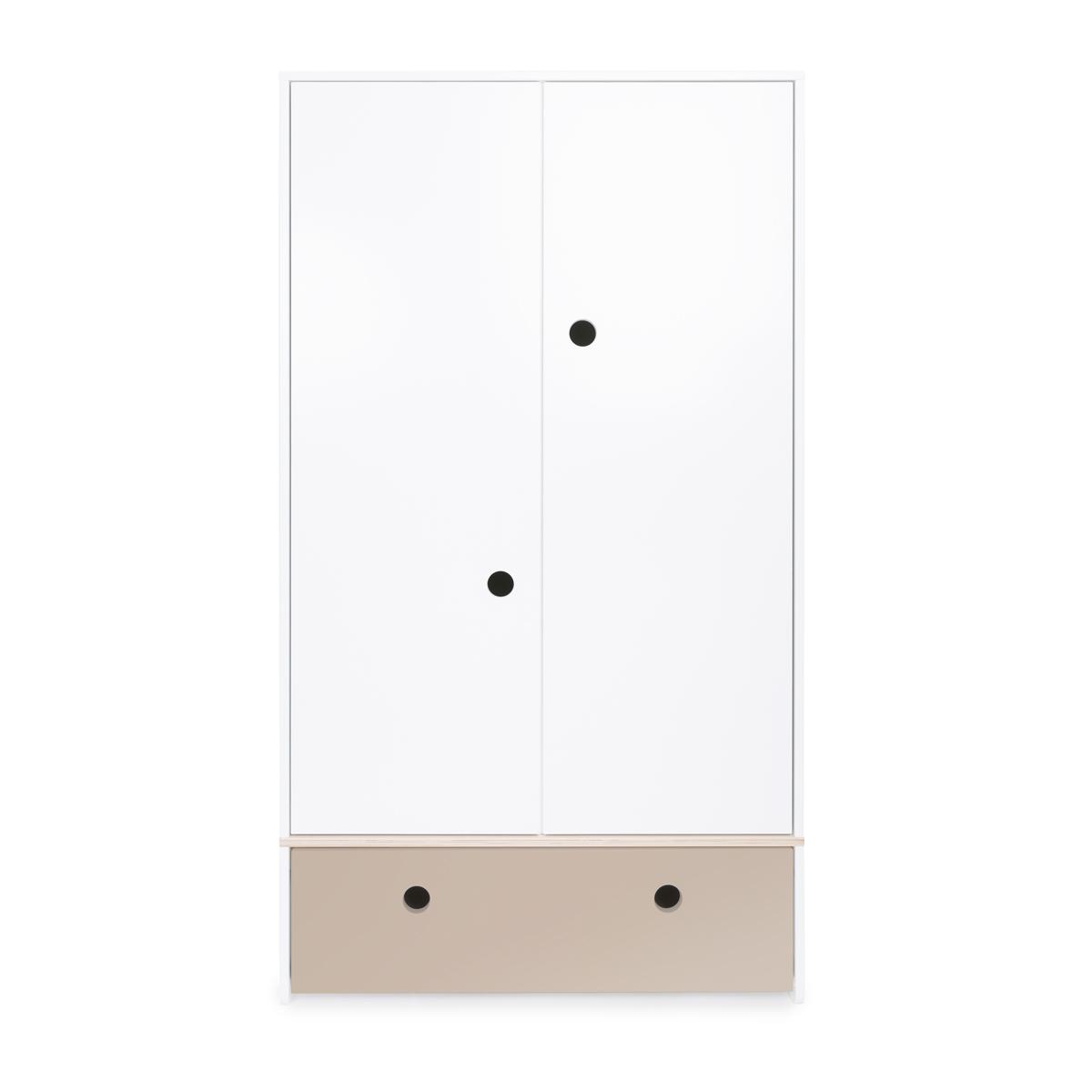 Armoire 2 portes COLORFLEX Abitare Kids façade tiroir warm grey 