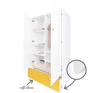 Armoire 2 portes COLORFLEX façade tiroir nectar yellow 