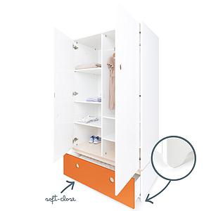 Armoire 2 portes COLORFLEX façade tiroir pure orange 