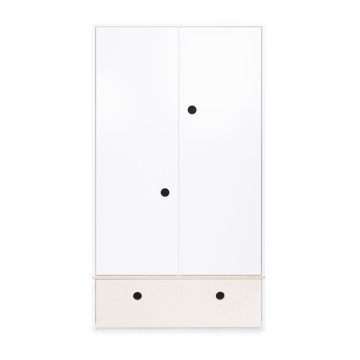 Armoire 2 portes COLORFLEX façade tiroir white wash