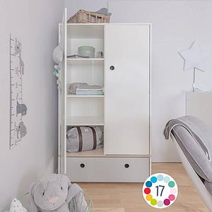 Armoire 2 portes COLORFLEX façade tiroir white 