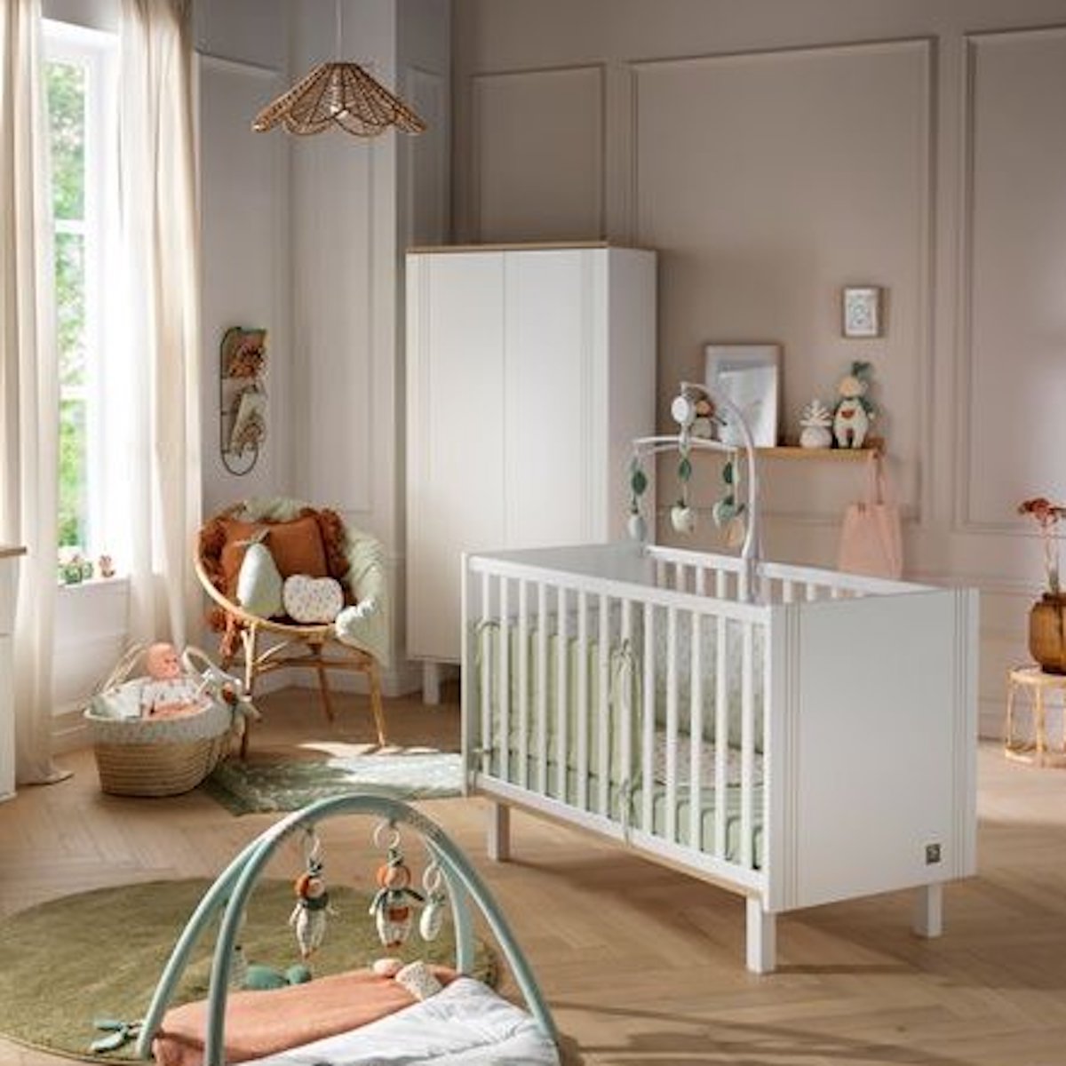 Armoire 2 portes ELEONORE Sauthon blanc