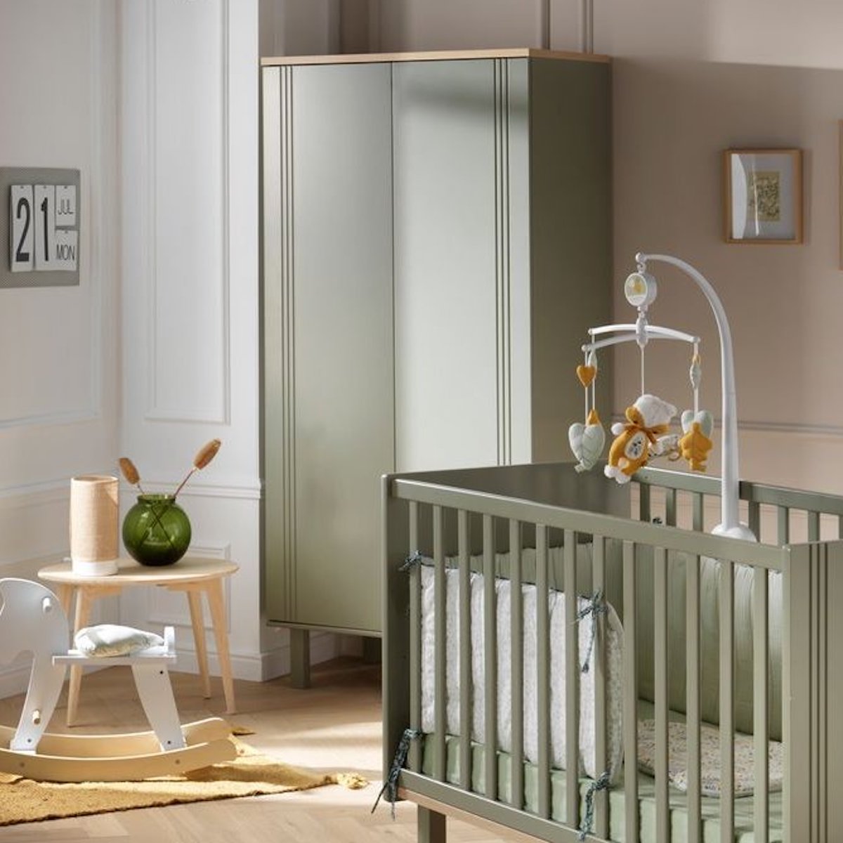 Armoire 2 portes ELEONORE Sauthon kaki