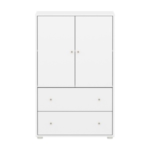 Armoire 2 portes et 2 tiroirs SAGA Flexa blanc oat