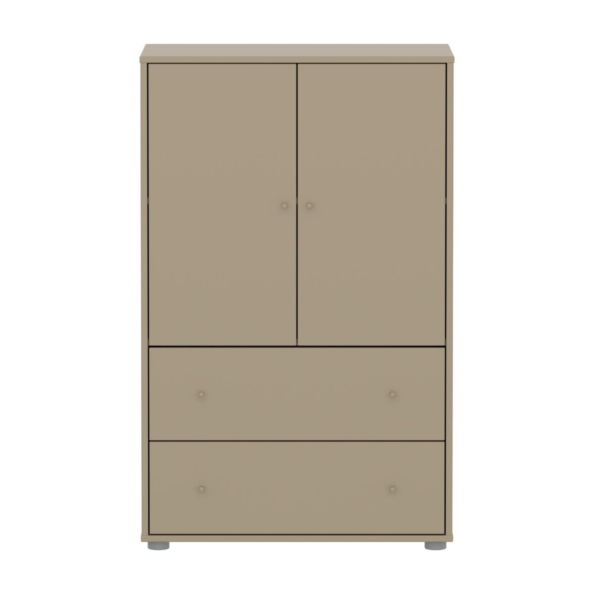 Armoire 2 portes et 2 tiroirs SAGA Flexa oat light grey