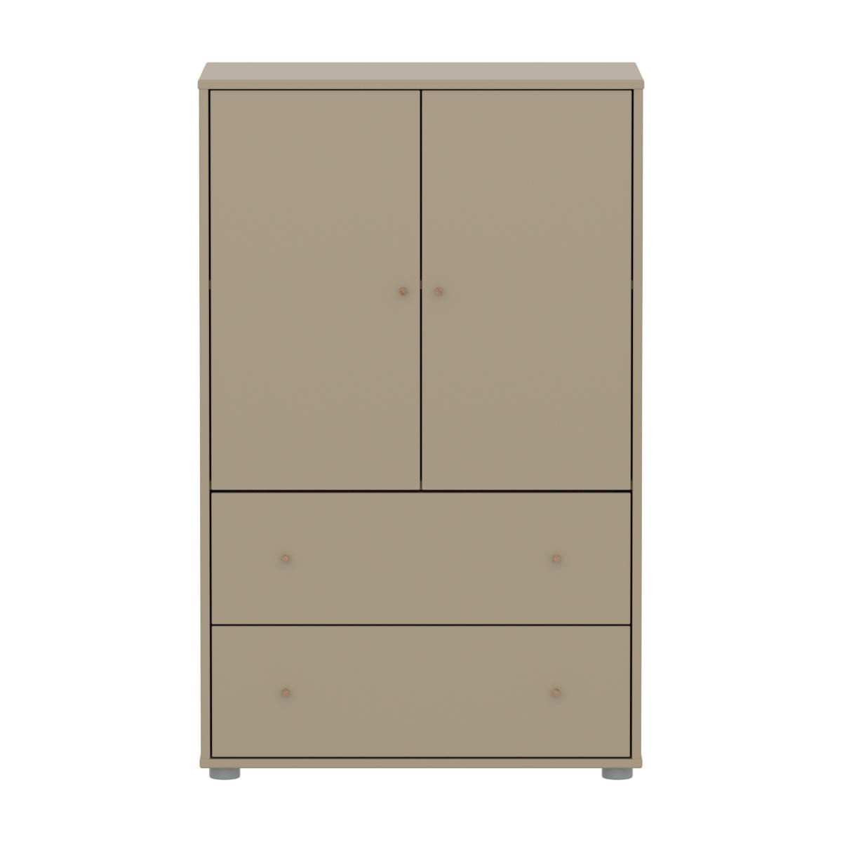 Armoire 2 portes et 2 tiroirs SAGA Flexa oat oak light grey