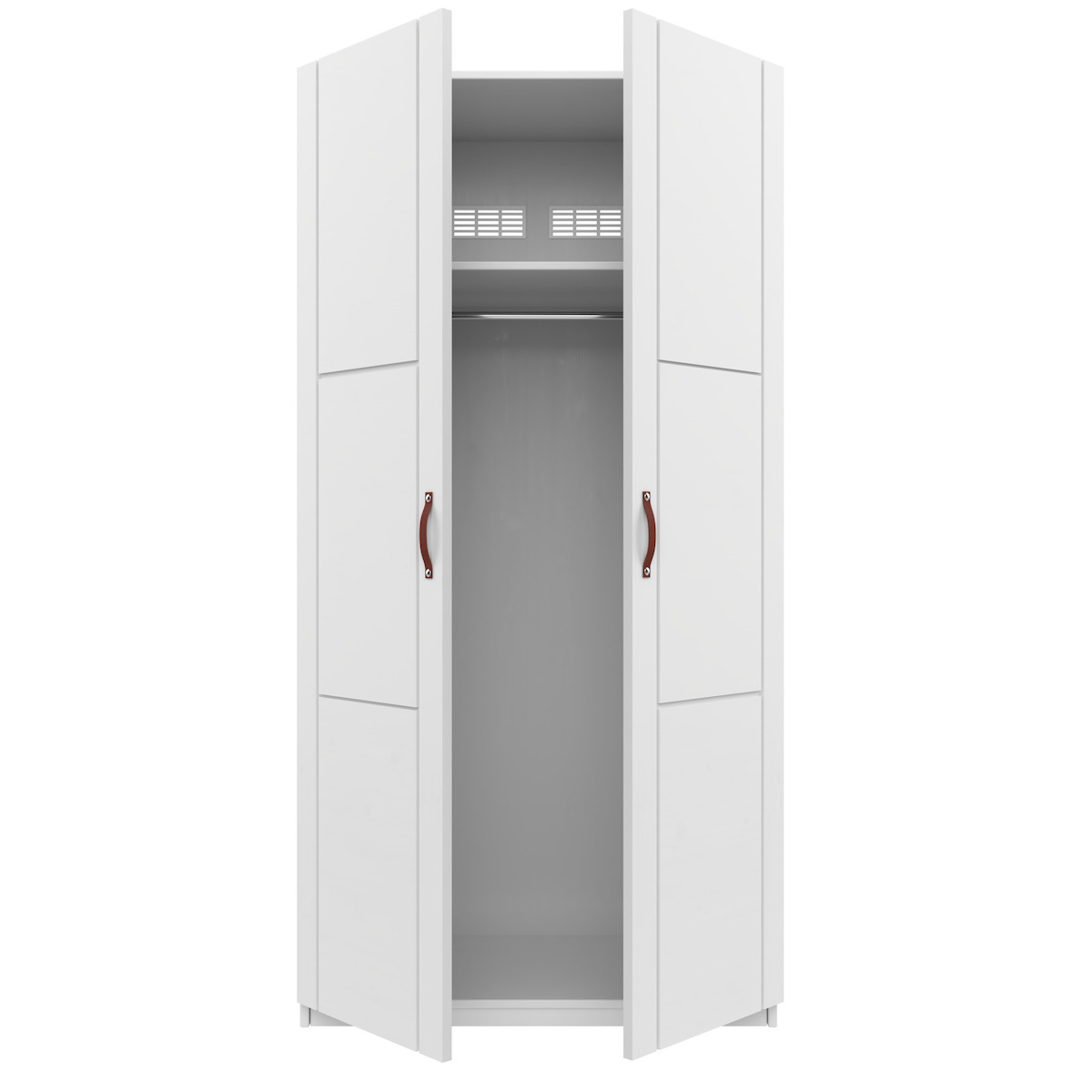 Armoire 2 portes étagères 100cm Lifetime blanc