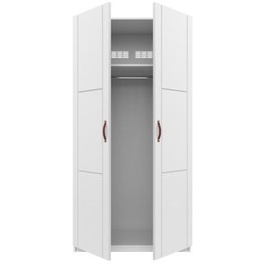 Armoire 2 portes étagères 100cm Lifetime blanc