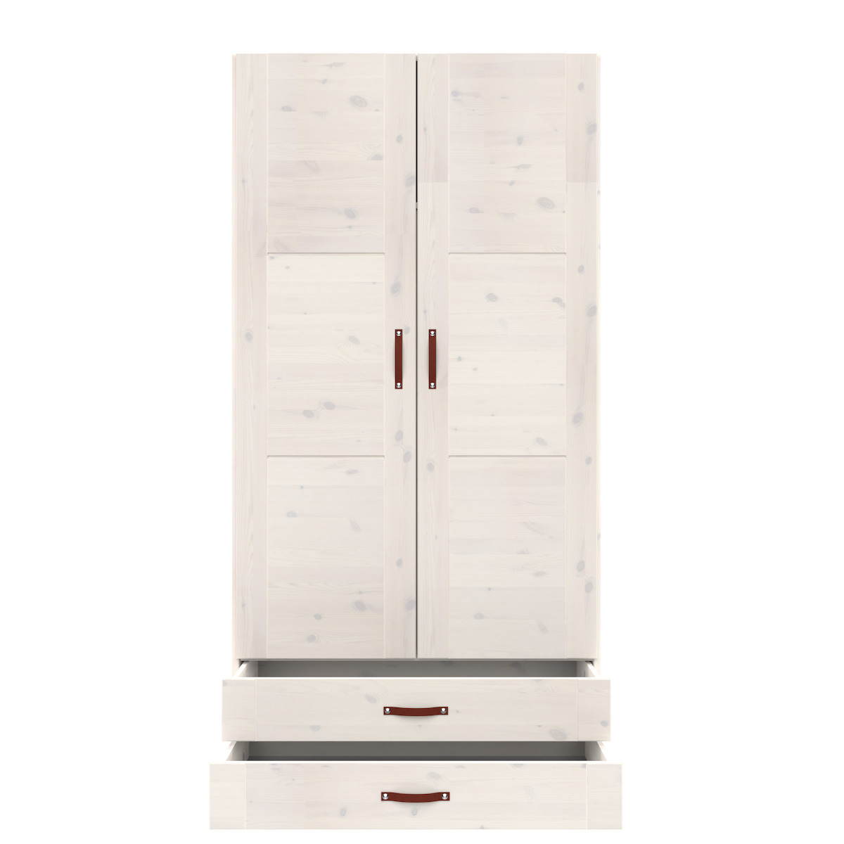 Armoire 2 portes étagères et tiroirs 100cm Lifetime blanc