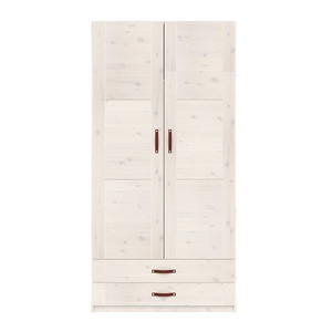 Armoire 2 portes étagères et tiroirs 100cm Lifetime blanc