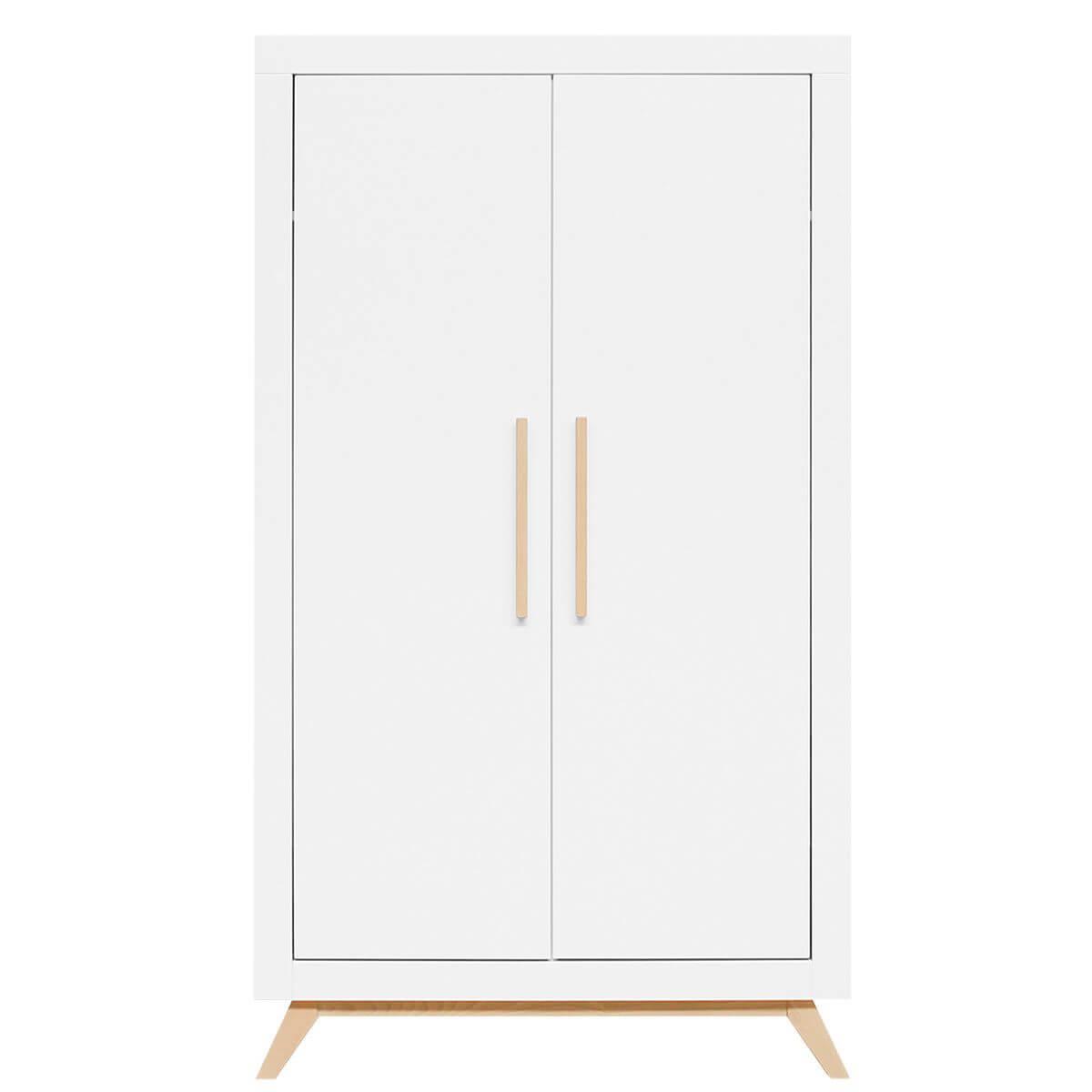 Armoire 2 portes FENNA Bopita blanc-naturel 