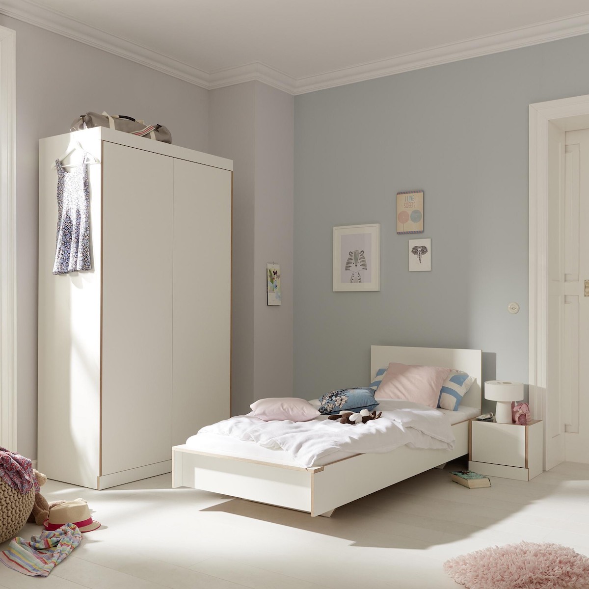 Armoire 2 portes FLAI Müller Small Living blanc