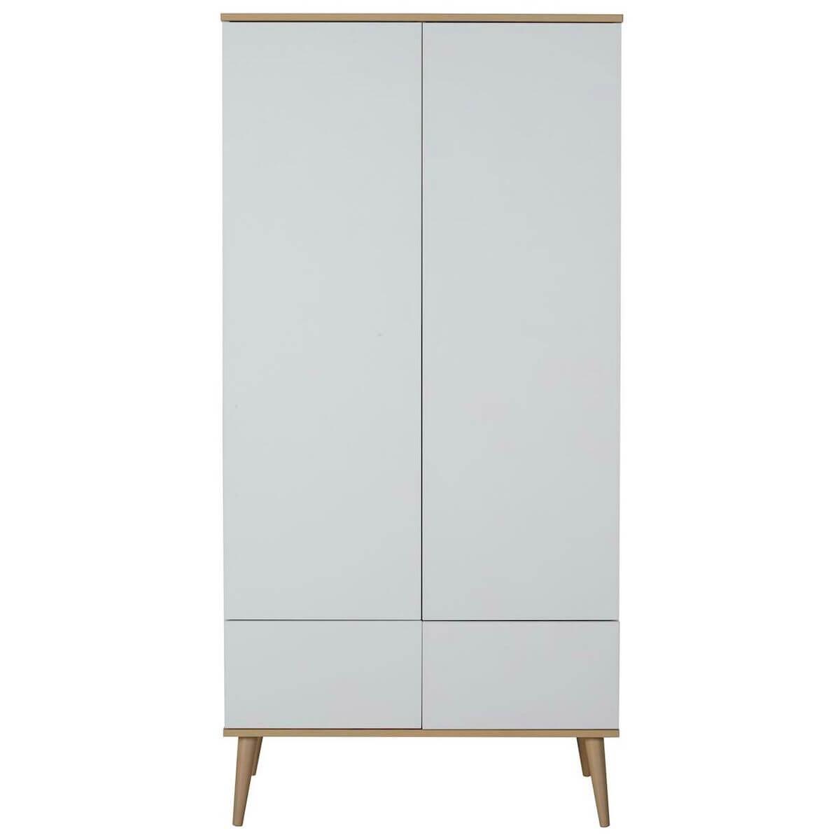 Armoire 2 portes FLOW Quax Chêne naturel-blanc