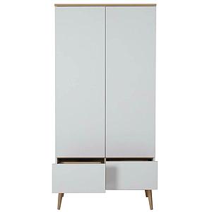 Armoire 2 portes FLOW Quax Chêne naturel-blanc