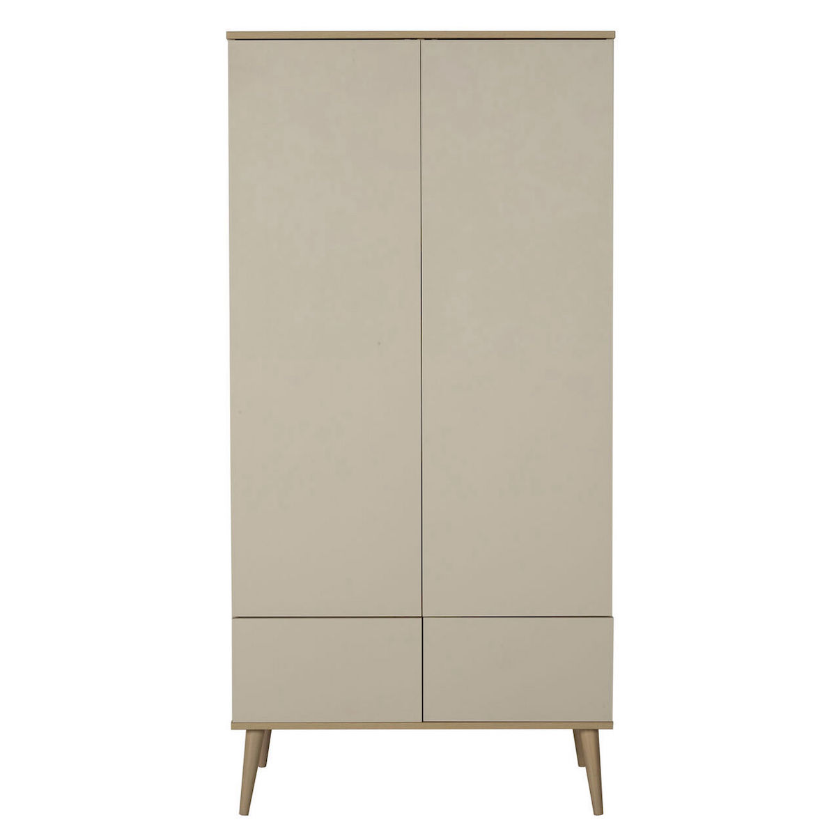 Armoire 2 portes FLOW Quax Chêne naturel-clay