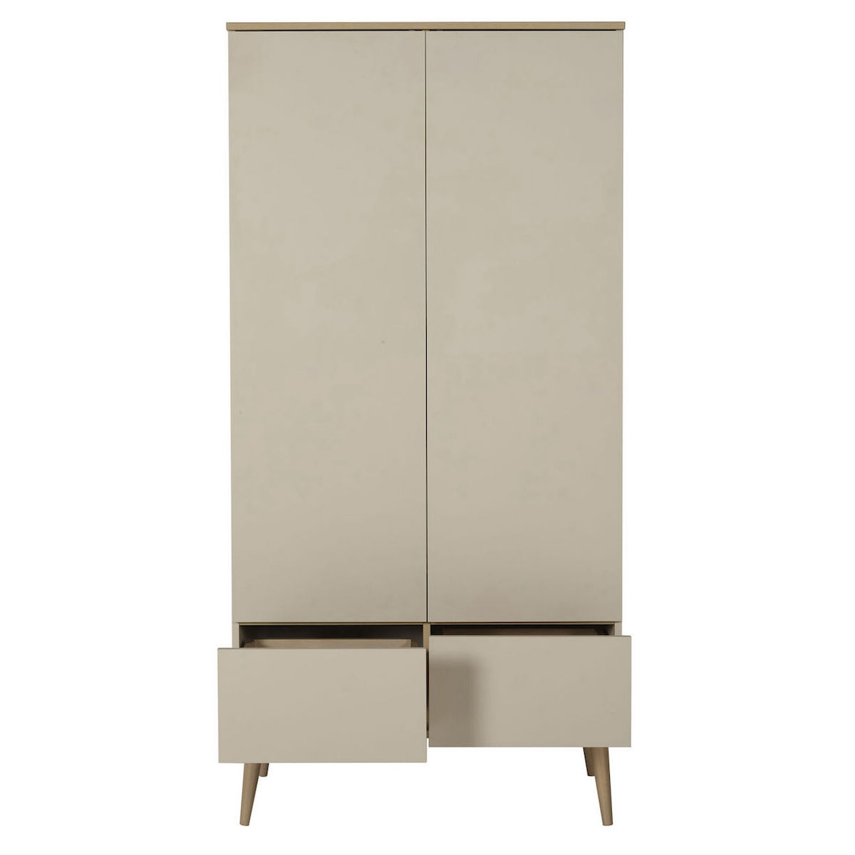 Armoire 2 portes FLOW Quax Chêne naturel-clay