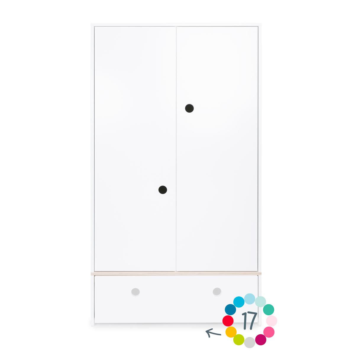 Armoire 2 portes hors façade tiroir COLORFLEX 