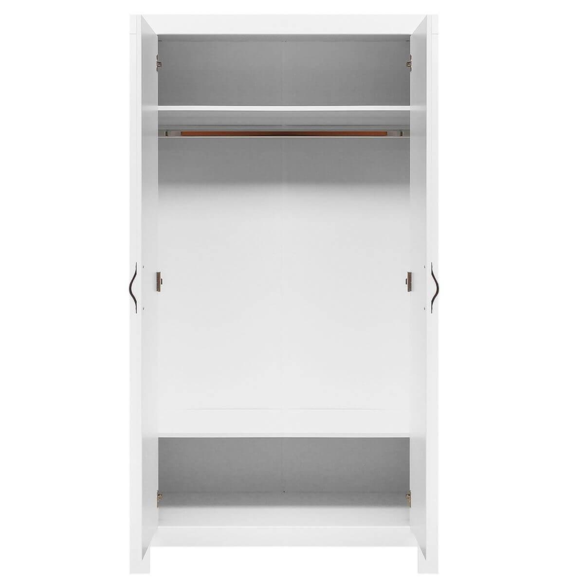 Armoire 2 portes LUCCA Bopita blanc